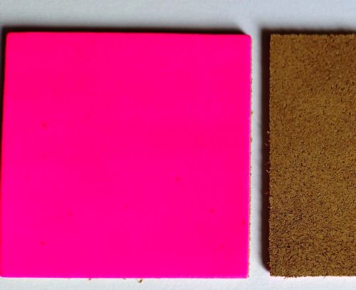 Leather Squares - 60mm x 60mm - Various Colours (Fluorescent Pink, 1)